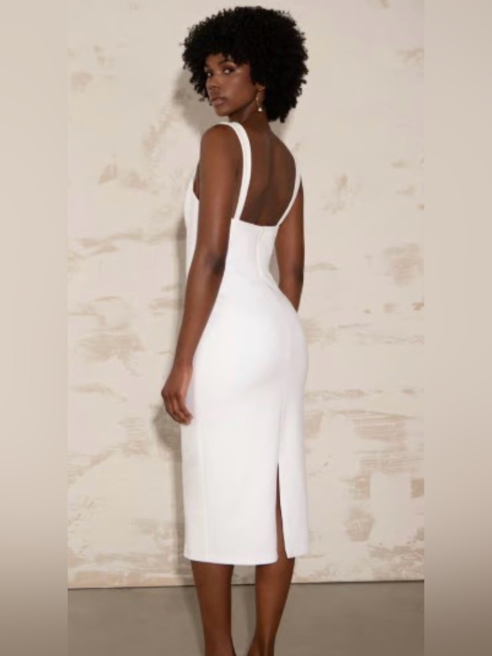 Jenny Yoo White Midi Sheath Dress - Picture 2 of 4